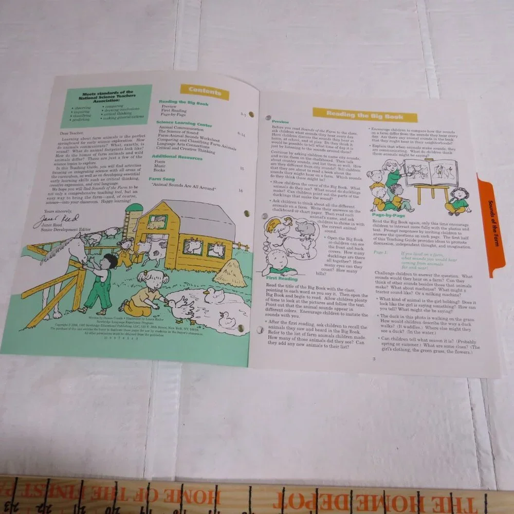 Sounds of the Farm BIG BOOK (almost 2 feet tall) with teacher pages Classroom